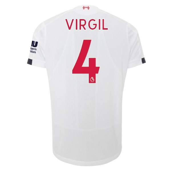Camiseta Liverpool NO.4 Virgil Segunda equipación 2019-2020 Blanco